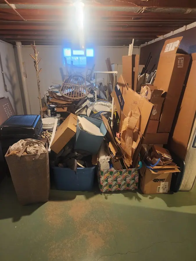 Roll-off dumpster container at job site for Construction Dumpster Rental in Lackawanna